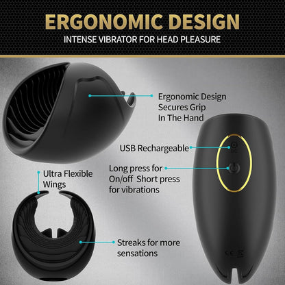 2 IN 1 Rippentunnel Masturbator Penis Trainer Vibrator mit 10 Vibrationsstufen