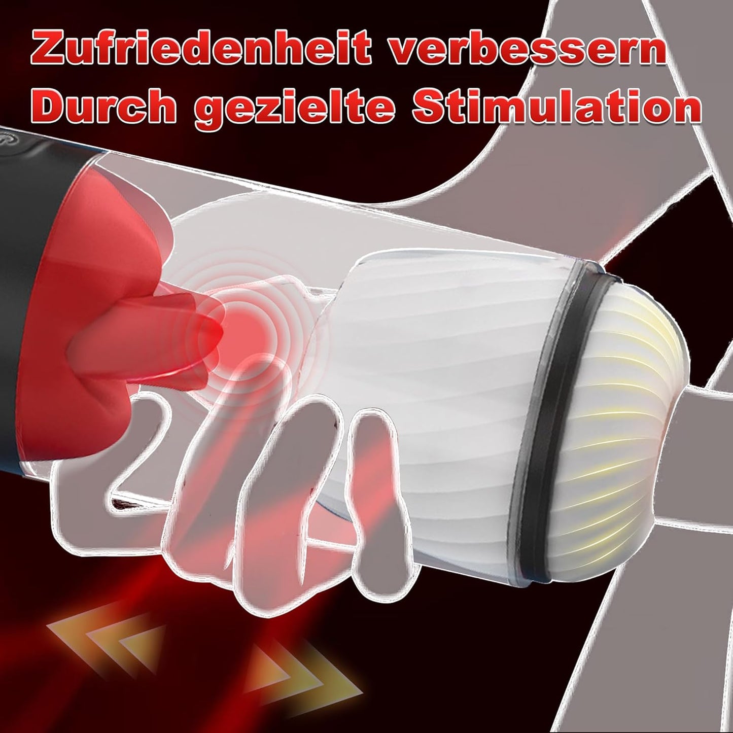 360° Zungenlecken Automatischer Masturbatoren Penistrainer mit 9 Vibrationsmodi