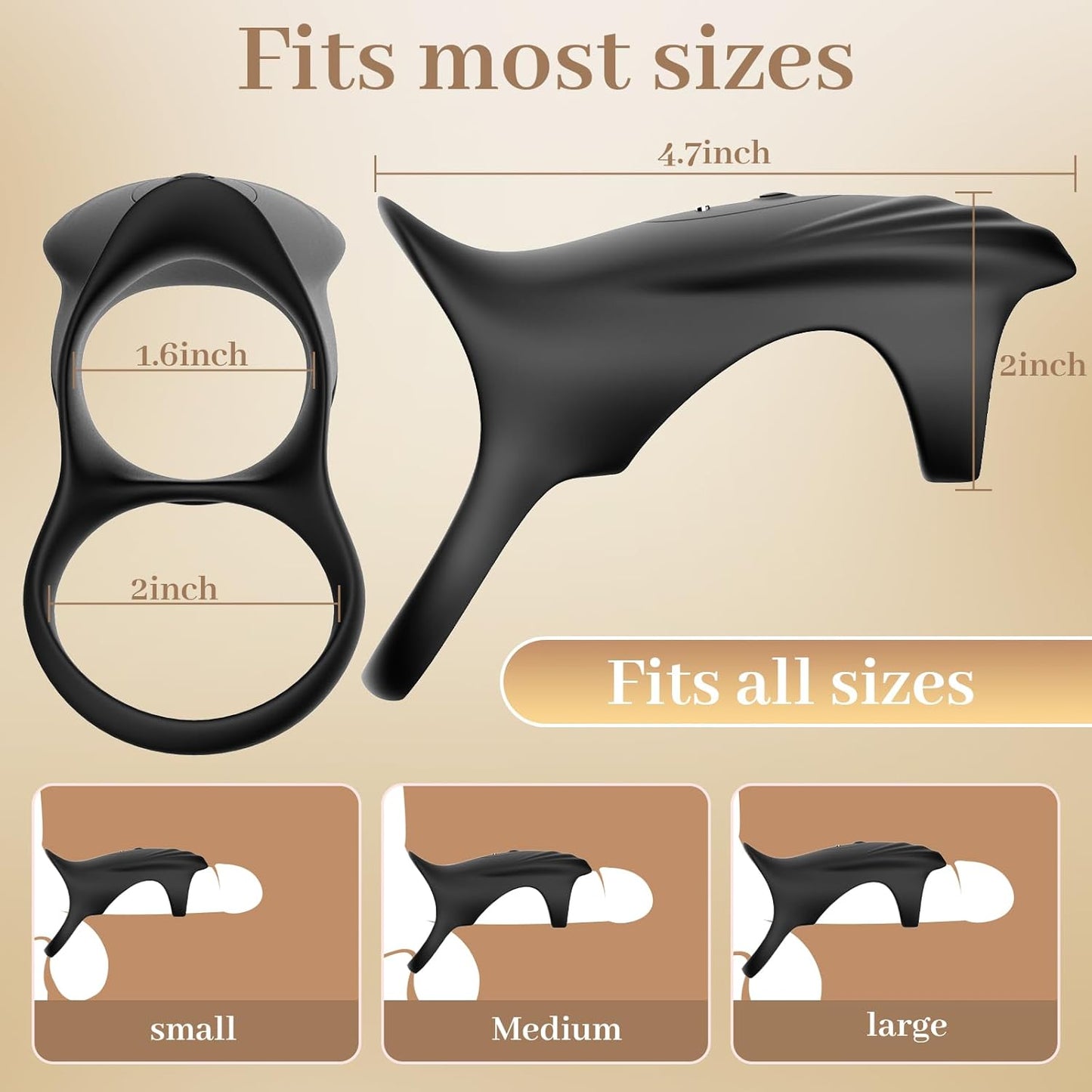 Elektrischer Cockring Penistrainer Masturbatoren mit 9 Vibrationsmodi