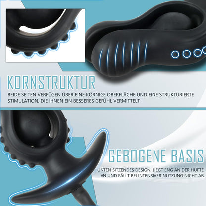 Aufblasbar Analvibrator Blumen Buttplug Prostata Stimulator