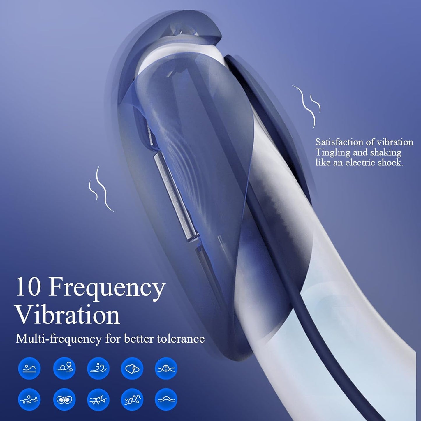 Elektrisch Dilator Harnröhre Vibrator Eichel Stimulator mit 10 Vibrationsmodi