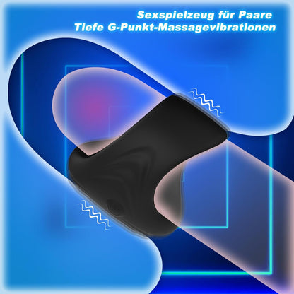 Elektrische Eicheltrainer Penisring Masturbator mit 10 Verschiedene Vibrationsmodi