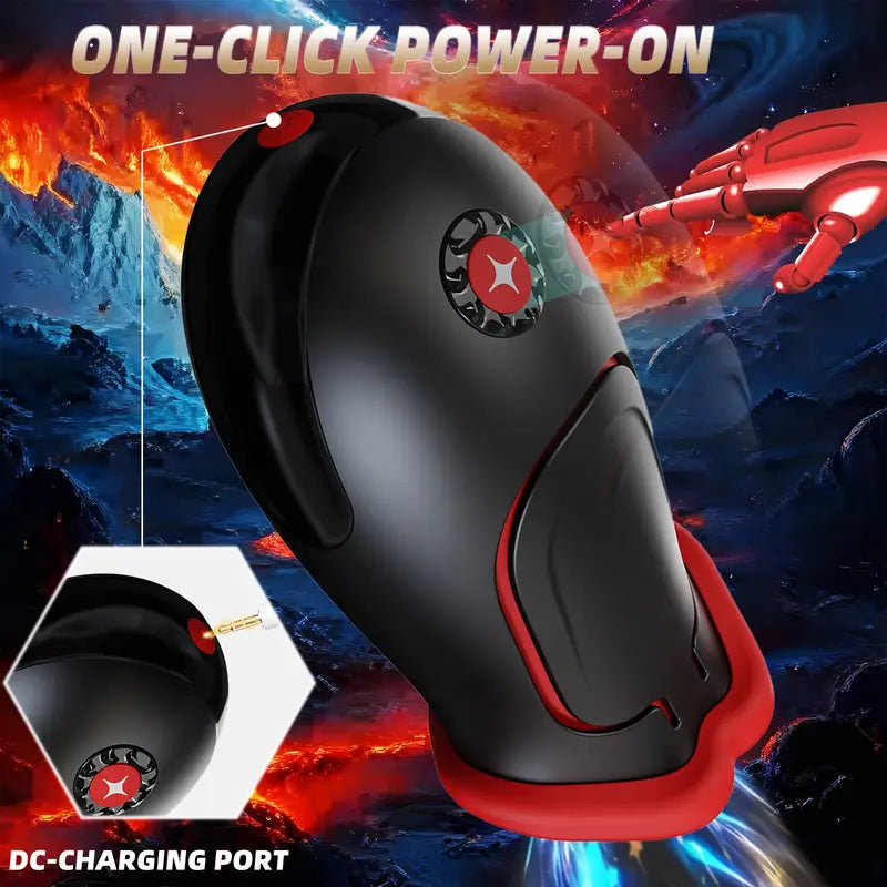 Elektrischer Masturbator Oralsex Stroker Blowjob Taschenmuschi mit 9 Vibrationsmodi