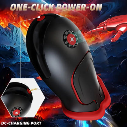 Elektrischer Masturbator Oralsex Stroker Blowjob Taschenmuschi mit 9 Vibrationsmodi