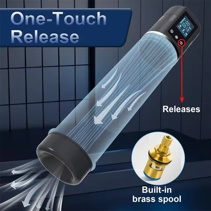 Automatischer Penispumpen Vakuumvergrößerer mit 5 Leistungsstarken Saugmodi