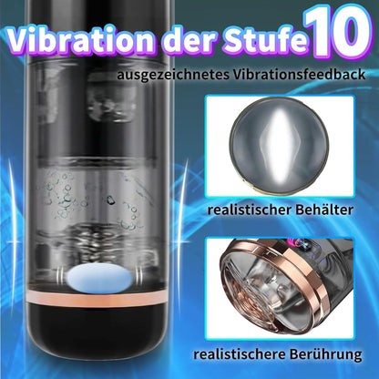 Elektrische masturbator pocket kut penis masturbators met 10 trillingsniveaus 5 zuigniveaus 