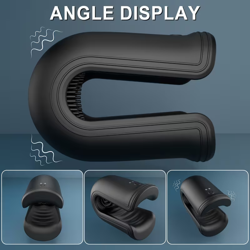 Bite Penistrainer Vibrator Eicheltrainer mit 10 Beiß und Vibrationsmodi