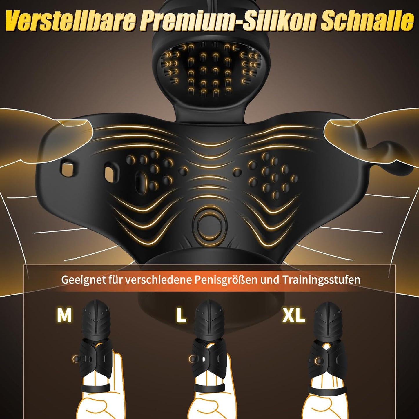 360° Umwickelter Penistrainer Vibrator Cockring mit 10 Schwing und 10 Vibrationsmodi