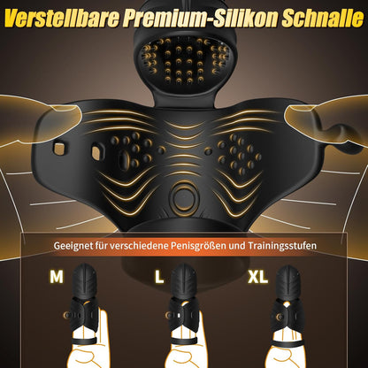 360° Umwickelter Penistrainer Vibrator Cockring mit 10 Schwing und 10 Vibrationsmodi