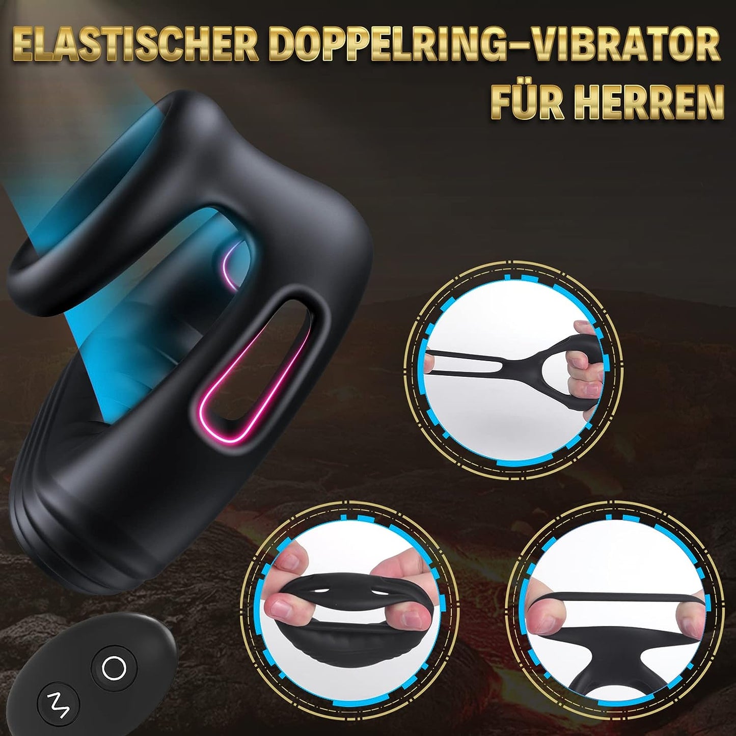 Dual Penisring Vibrator Mit Fernbedienung Mit 10 Vibrationen