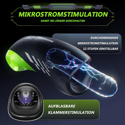 E-stim Penis Trainer Masturbator mit Vibration & Elektroschock & Heizung-Funktion