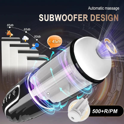 Automatischer Masturbator Stroker Blowjob Massage mit 6 Saug und Vibrationsmodi