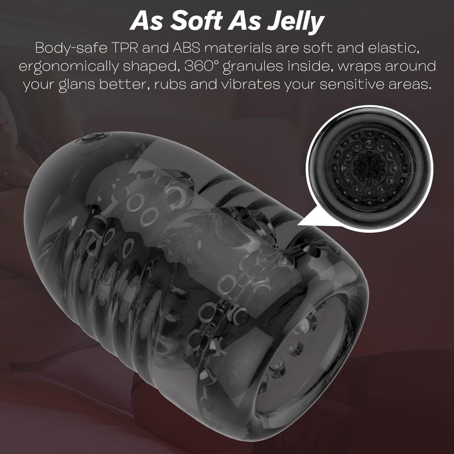 Multifunktionaler Eicheltrainer Vibrator Stroker Masturbatoren mit 8 Vibrationsmodi