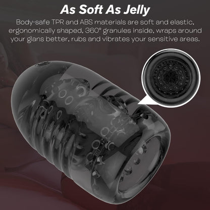 Multifunktionaler Eicheltrainer Vibrator Stroker Masturbatoren mit 8 Vibrationsmodi