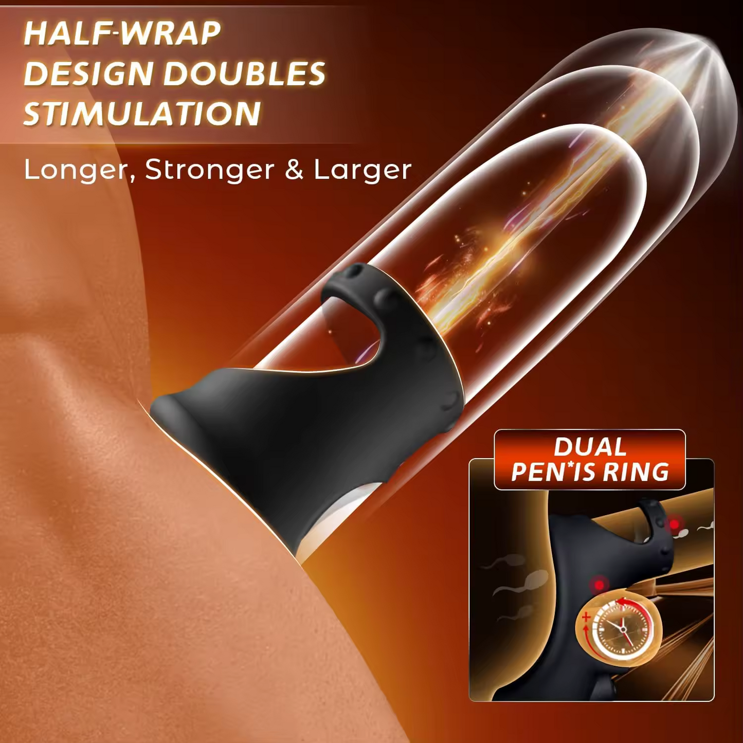Analvibrator Prostatamassagegerät Penistrainer Cockring mit 4 Stimulations