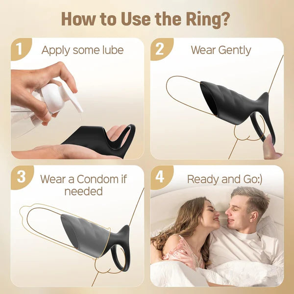 Penis Extender Penisring Penishülle Vibrator mit 10 Vibrationen