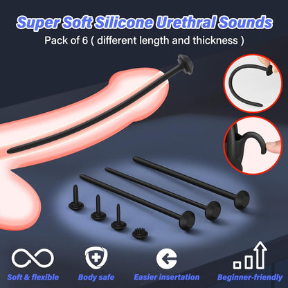Penis Vibrator Stimulator Set Harnröhrenstimulatoren mit 10 Vibrationsstufen