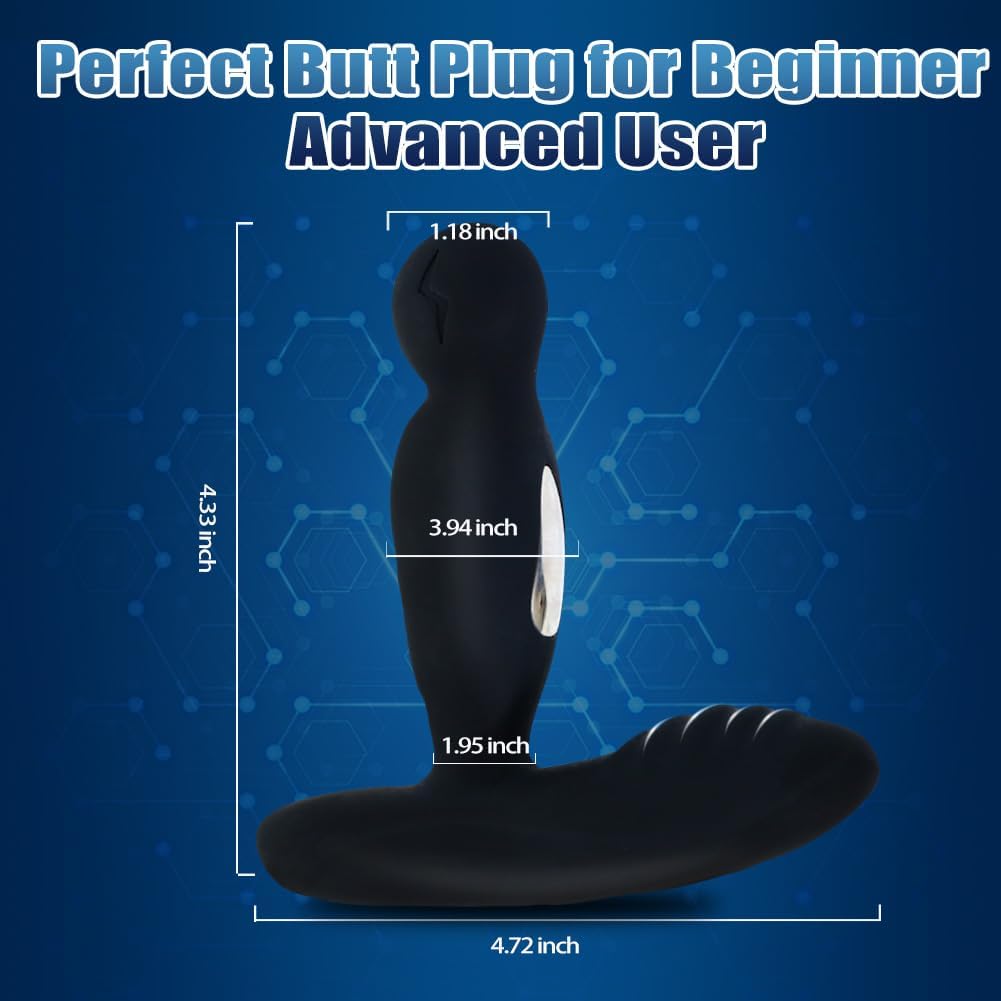 Puls Prostata Stimulator Analvibrator mit 16 & 3 Rotations-Vibrationsmodi