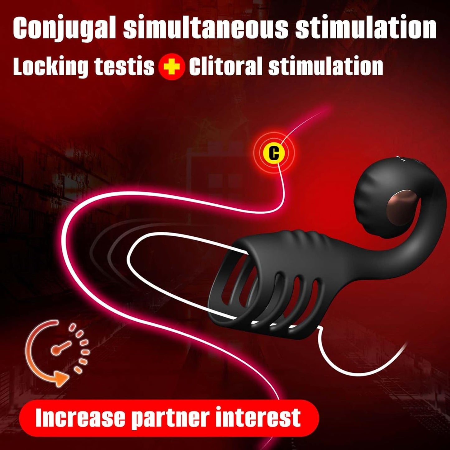 360° Umwickelter Penistrainer Cockring Penishülle mit 10 Vibrationsmodi