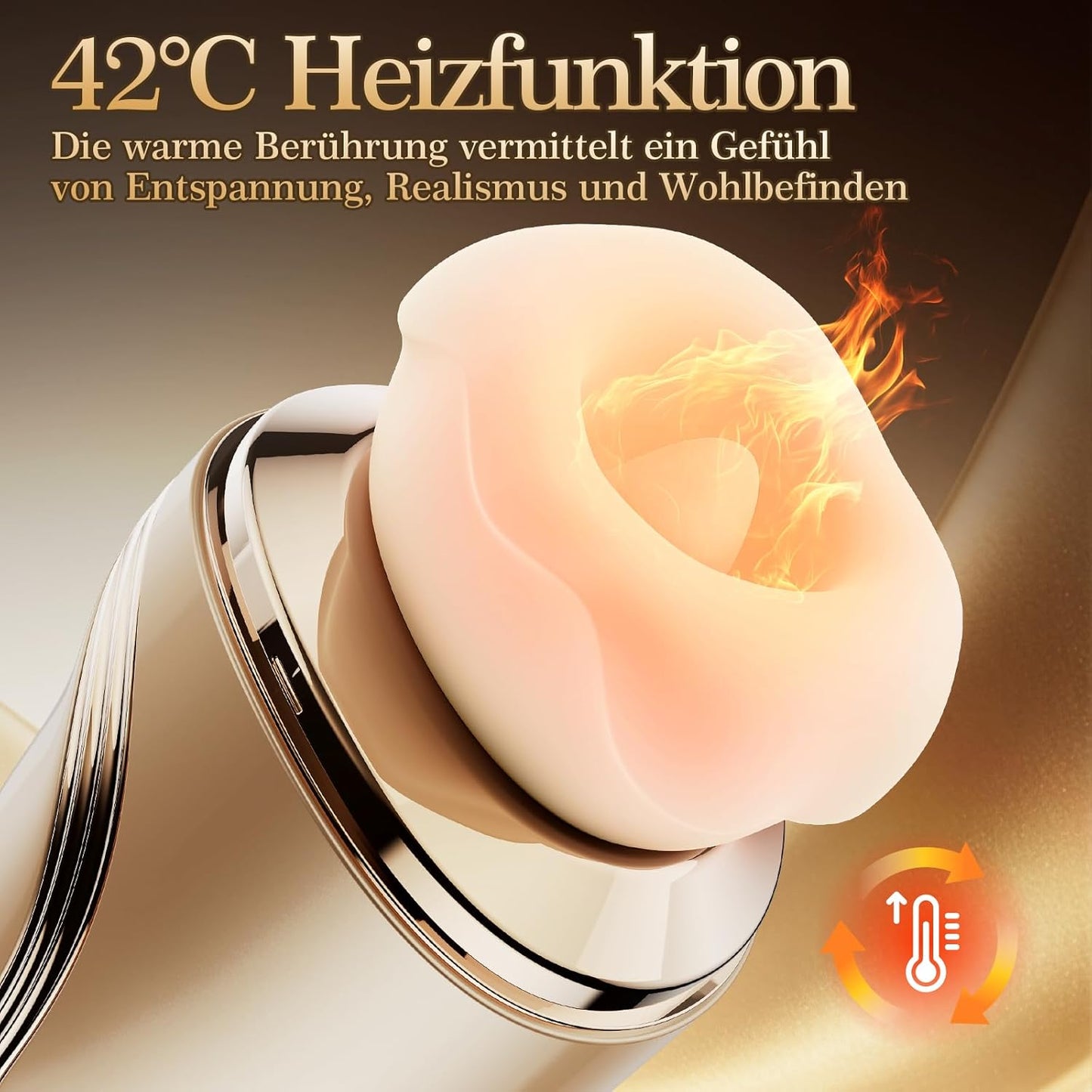 42°C Heizfunktion Klitoris Vibrator mit 10 Zungenlecken 10 Vibrationsmodi 3 Saugmodi