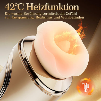 42°C Heizfunktion Klitoris Vibrator mit 10 Zungenlecken 10 Vibrationsmodi 3 Saugmodi