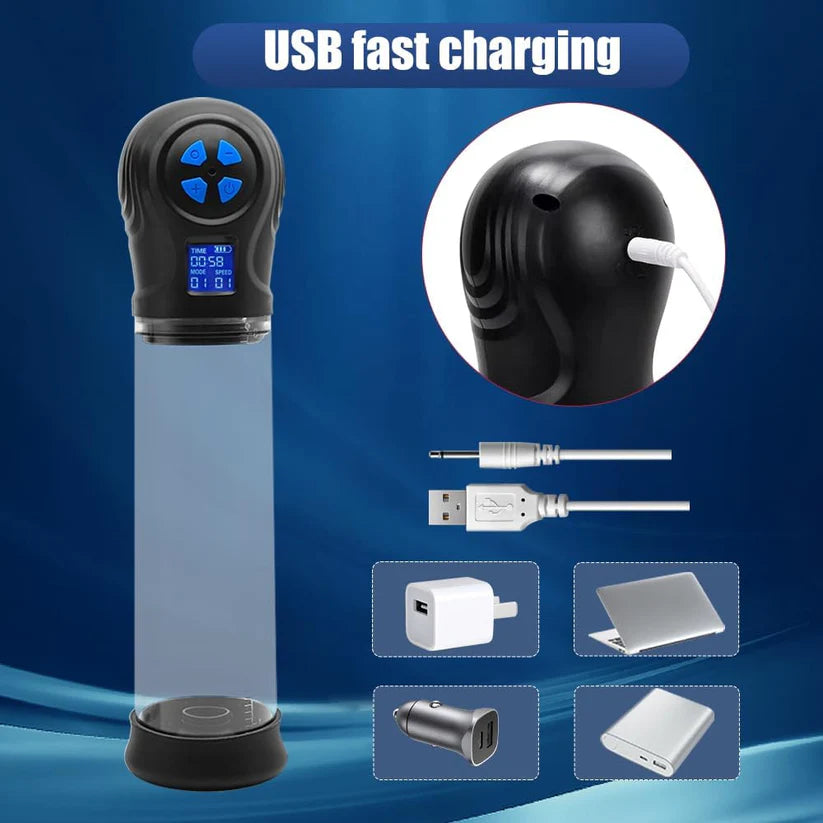 4 IN 1 Elektrische Penispumpe Vergrößerungsgeräte Masturbatoren mit  6 Saugmodi