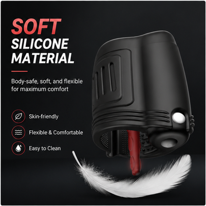 360° Rundum Penistrainer Eichelmassagegerät Vibrator Stimulator mit 10 Vibrationsmodi