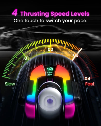 RGB-Beleuchtung Automatische Masturbationsmaschine mit 4 Hub-Modi & 4 Geschwindigkeitsstufen