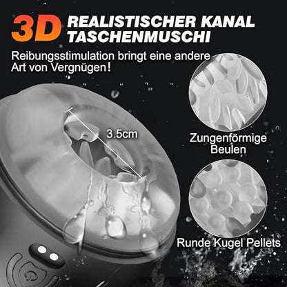 Elektrische Penistrainer Vibrator Stroker Trainingsgerät Masturbatoren mit 9 Vibrationsmodi