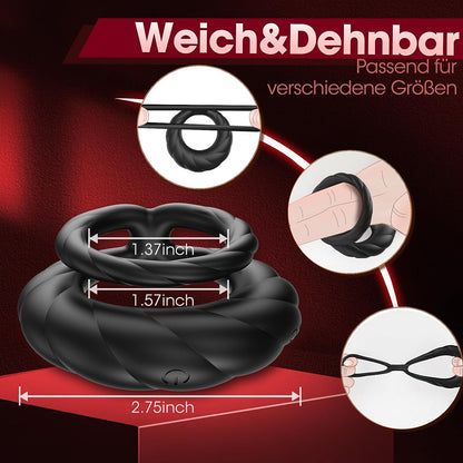 Dual cockring vibrator cockring met 10 krachtige vibratiemodi 