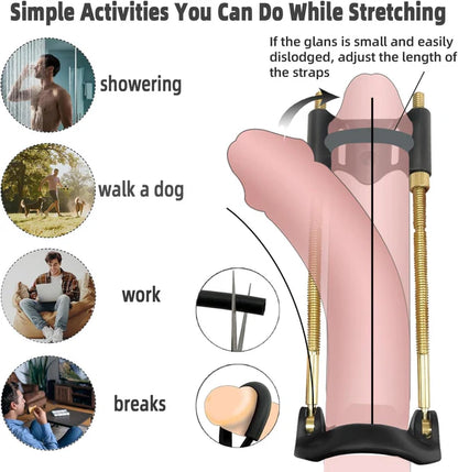 Einstellbare Penis Training Vergrößerer Gerät Masturbator Bahre Expander Set