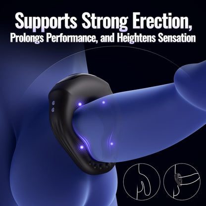 Smart APP Steuerung Wrap-Around Cock Ring Penis Trainer Vibrator mit 10 Vibrationsmodi