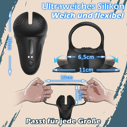 Penisring Vibratoren mit Hoden Vibration mit 10 vibrationmodis