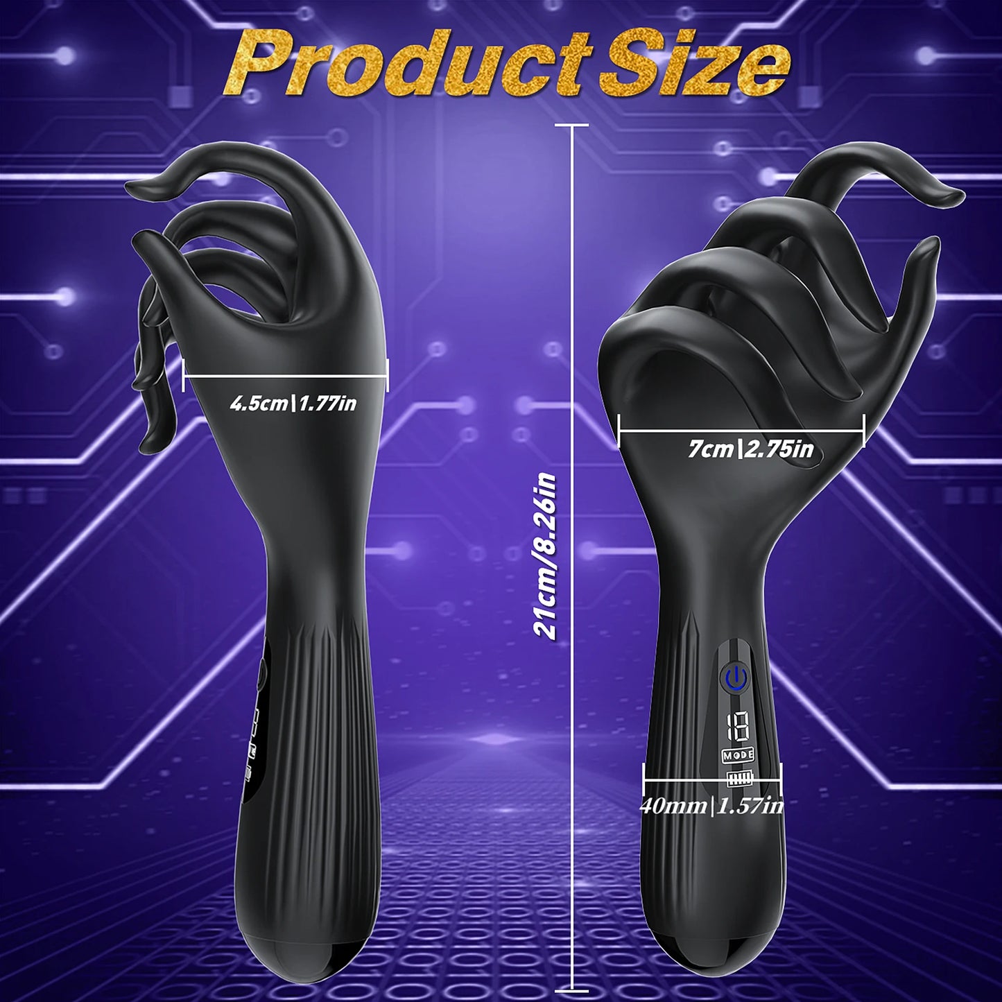 LED-Anzeige Penis Trainer Massagegerät Masturbator mit 10 Vibrationsmodi
