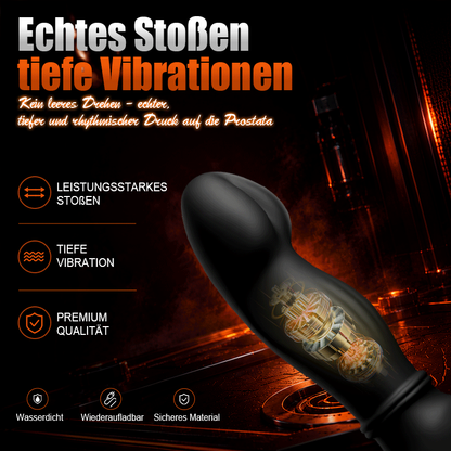 Tragbarer Prostata-Massager mit Stoßbewegungen & Gurten sowie App & Fernbedienungs-Doppelsteuerung