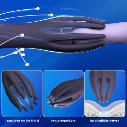 Elektrische masturbator eikelvibrator met 10 vibratiestanden penistrainer-stimulator 