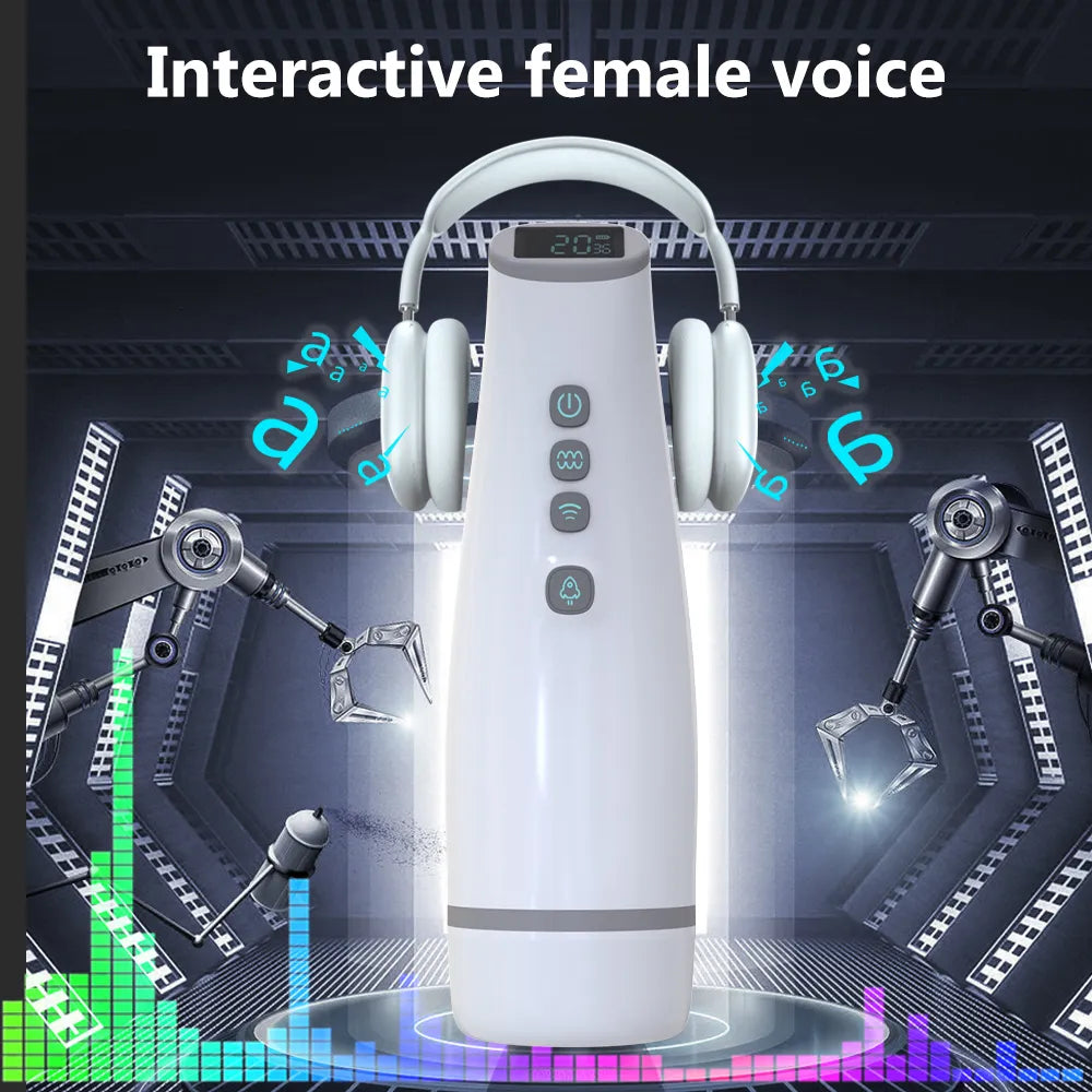 LCD Display Automatischer Masturbator Stroker Blowjob mit 7 Saugmodi und 10 Vibrationsmodi