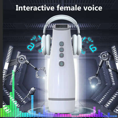 LCD Display Automatischer Masturbator Stroker Blowjob mit 7 Saugmodi und 10 Vibrationsmodi