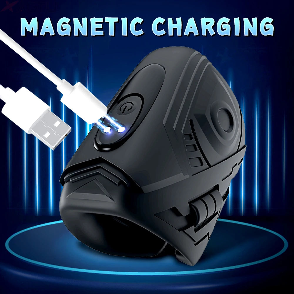 Elektrischer Penistrainer Glans Stimulator Masturbatoren mit 9 Vibrationsmodi