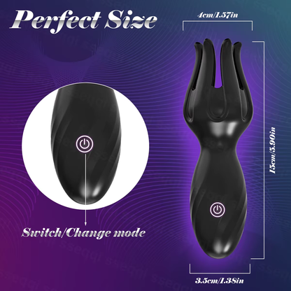 Oktopus Tentakel Penistrainer Vibrator Eichelstimulator mit 10 Vibrationsmodi & 10 Zungenmodi