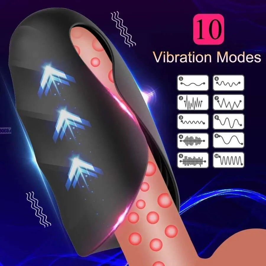 Automatischer Penistrainer Glans Vibrator Masturbatoren mit 10 Geschwindigkeiten