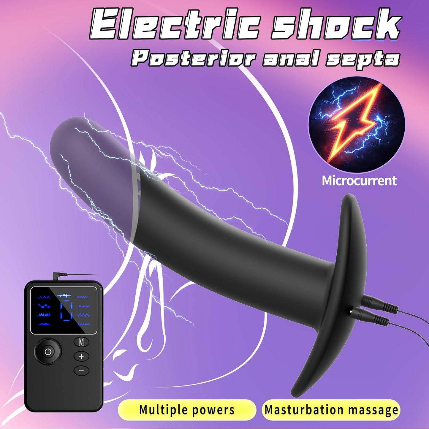 Elektro Shock Anal Vibrator Buttplug Prostata Massage mit 9 Modi & 19 Intensität