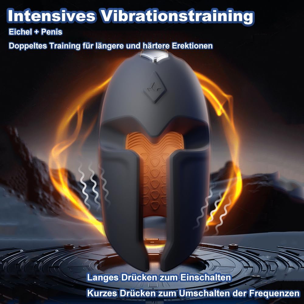 App-Fernbedienung Eichelvibrator Penistrainer Massagegerät Masturbator mit 10 Vibrations