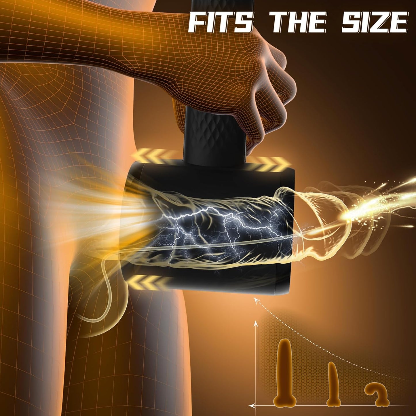 Freihändiger Automatischer Masturbator Penistrainer Stroker mit 6 Stoß und Vibrationsmodi