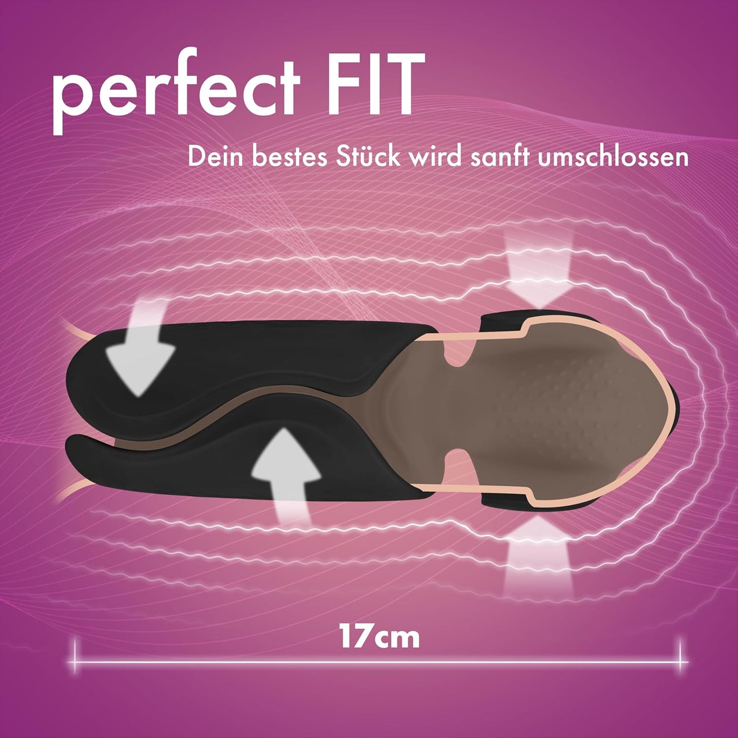 Ergonomischer Penistrainer Eichelstimulator Stroker mit 100 Vibrationsprogramme