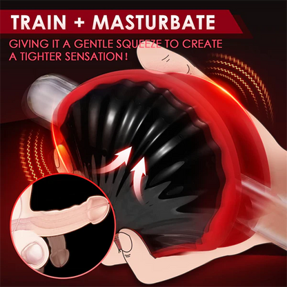 Schalenform Elektrischer PenistrainerEichel Massagegerät mit 10 Vibrationsmodi