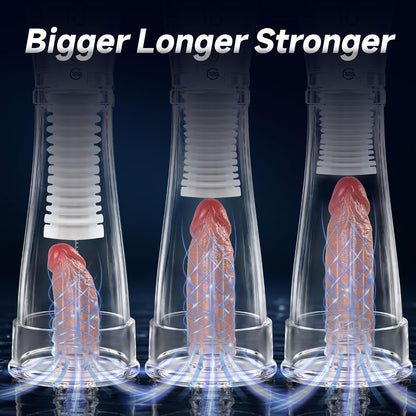Automatischer Masturbator Penis Vakuumpumpe Stroker mit 5 Saug und 9 Vibrationsstufen