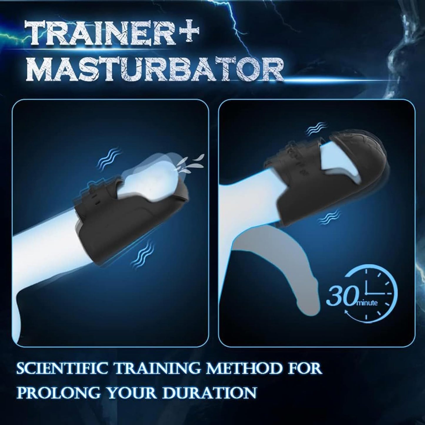 Einstellbarer Elektrische Penis Vibrator Eichelstimulator mit 10 Vibrationsmodi