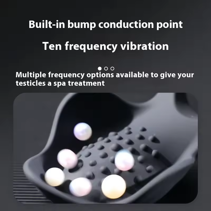 App-Steuerung Penisring Ejakulation Hodenmassage Eichel Trailer mit 10 Vibrationsmodi