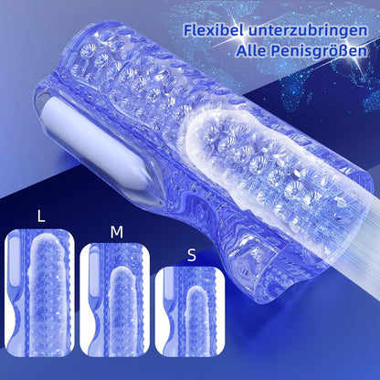 5D Innenstruktur Elektrischer Penistrainer Taschenmuschi mit 10 Vibrationsmodi
